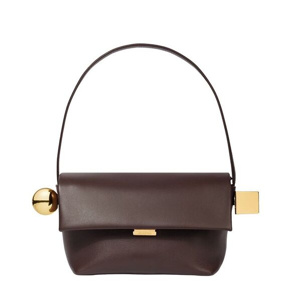Jacquemus Handbags - Jacquemus The Rond Carre Leather Shoulder Bag